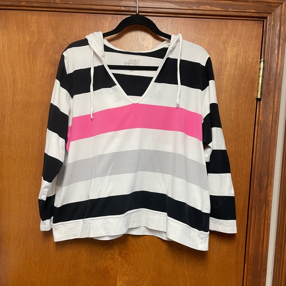 Style&co sport striped 1x top